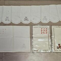 ステンシル カフェカーテン ランチョンマット 4点セットの画像