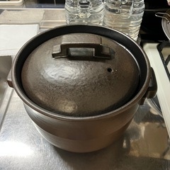 【明日まで限定 】炊飯土鍋 ご飯釜 二重蓋 4合炊き 説明書付
