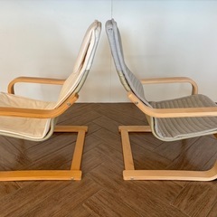 美品 POÄNG ポエング 子ども用パーソナルチェア　【2脚セットの画像