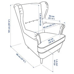 IKEA ストランドモン　一人がけソファ　ダークグリーンの画像