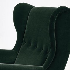 IKEA ストランドモン　一人がけソファ　ダークグリーンの画像