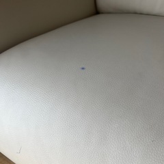 2.5人掛け　ソファー　白　中古　レザー　合皮　
の画像
