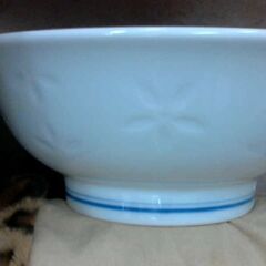 ①玉風陶苑謹製　ラーメン丼　未使用保管品は稀少です✨　５個　高台丼　直径２１ｃｍ　やや大きめサイズ　青龍図　ほたる唐子？　昭和レトロ　麺鉢　中華丼　在庫１０点限り　歳末売り尽くし＠８００円の画像