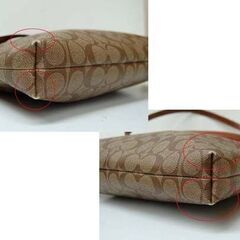 COACH ショルダーバッグ 幅30×奥行4.5×高さ25.5cm F34938 PVC×レザー シグネチャー ブラウン系 コーチ 札幌市 清田区 平岡の画像