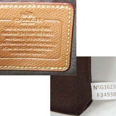 COACH ショルダーバッグ 幅30×奥行4.5×高さ25.5cm F34938 PVC×レザー シグネチャー ブラウン系 コーチ 札幌市 清田区 平岡の画像