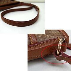 COACH ショルダーバッグ 幅30×奥行4.5×高さ25.5cm F34938 PVC×レザー シグネチャー ブラウン系 コーチ 札幌市 清田区 平岡の画像
