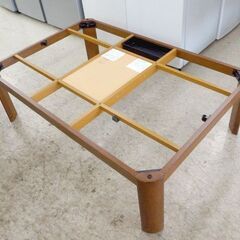 家具調こたつ 120×80cm 高さ36～41cm YKL-1202S 2015年製 長方形 ブラウン コタツ ユアサ ☆ 札幌市 北区 屯の画像