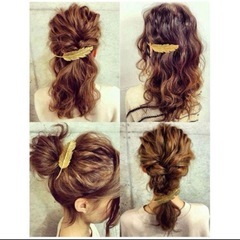 新品✨️ おしゃれ フェザーモチーフ ヘアアクセサリー バレッタ 髪留め まとめ髪の画像