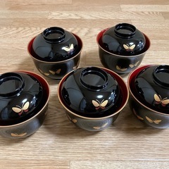 森英恵　蓋つき汁椀　5個セット