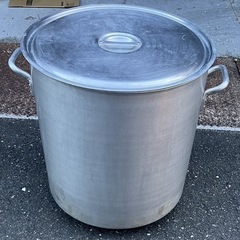 【動確済み】業務用 特大 寸胴+鋳物コンロセット 都市ガス 寸胴直径620×高さ590(mm) 鋳物コンロ直径435×奥690×高さ180(mm)大阪 ラーメンの画像