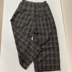 ☆レディース★ワイドパンツ☆八分丈★チェック柄☆