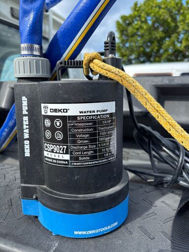 商談中になりました。DEKO WATER PUMP CSP９０２７　2時間使用清水で使用　100V
