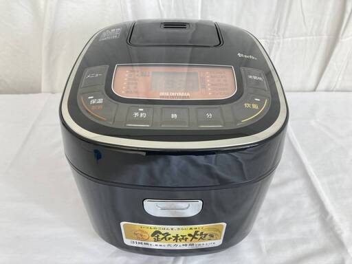 【売約済み】JT538(O) IRIS OHYAMA アイリスオーヤマ RC-MC50-B 2020年年製 マイコン炊飯器 5.5合 銘柄炊き分け 極厚火釜 通電保温OK 中古現状品現地引き取りのみ