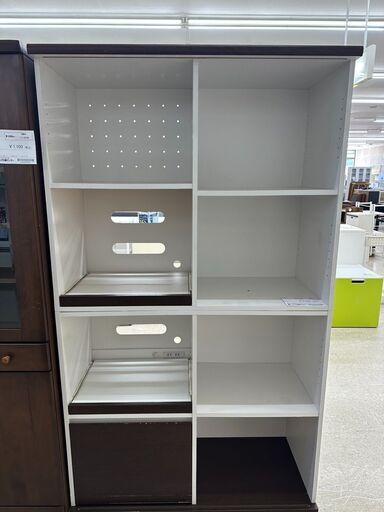 ★ジモティ割あり★ (株)ホームティースト 食器棚 白 H180×D42×W104.5 クリーニング済み TJ10144