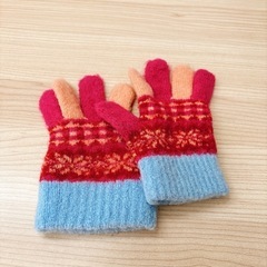 🧶シスタージェニィのポンポン付きニット帽&🧣キッズマフラー&手袋美品‼の画像