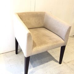琉■41■SA・FU 桜屋工業 Lemikaru Arm chair DC-101 ダイニングチェア ベージュ イス アームチェアー 一人掛け 椅子の画像