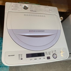 【決まりました】C942 SHARP 洗濯機　容量5.5kg 2017年製の画像