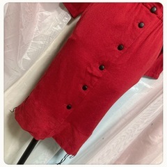 ꒰obJet꒱昭和レトロ コーデュロイレースアップ ドルマンスリーブワンピースの画像