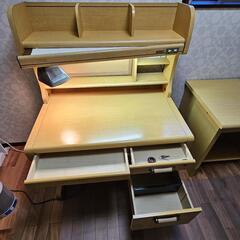 くろがね学習机 高さ調節可能 棚付き・椅子無しの画像