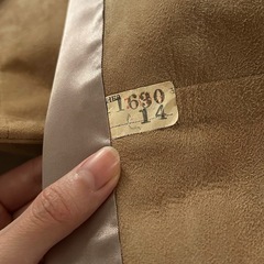 ヴィンテージ　本革　スエード　ヌバック　コート　生地　素材　ハンドメイド　古着の画像