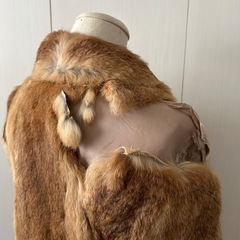 ヴィンテージ　ラビットファー　ジャケット　リアルファー　コート　古着　生地　素材の画像