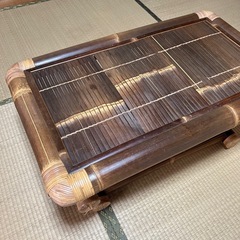 バンブー竹テーブル　座卓　アジアン　昭和レトロの画像