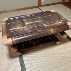 バンブー竹テーブル　座卓　アジアン　昭和レトロ
