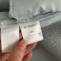 opti オプティ　水色　刺繍　お花　コート　ボア　フリース　ブルーの画像