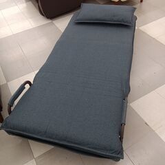 ★ジモティ割あり★  ソファーベッド 青 H86×D75～183×W87 クリーニング済み TC2321の画像