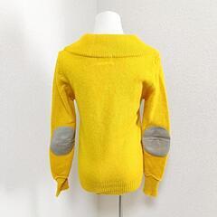 ツモリチサト ラウンドネック長袖ニットセーター ウール 黄色 2 M レディースの画像