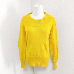 ツモリチサト ラウンドネック長袖ニットセーター ウール 黄色 2...