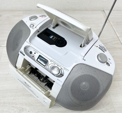 【中古品】【ジャンク品】TOSHIBA 東芝 DVD/CDラジオカセットレコーダー TY-DK100 2010年製 ホワイト 生活家電