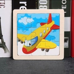 新品✨️かわいい 木製パズル 飛行機 キリン カラフル 知育玩具...