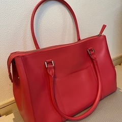 アニエスベー　レザー　トートバッグ　ピンク