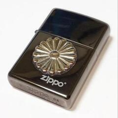 USA♥zippo♦ 格安商品♦2003製♦ブラックアイス♦菊御門♦未使用品♦ヴィンテージの画像