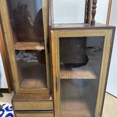 昭和レトロ　食器棚　12/13までに引取りいただける方のみ