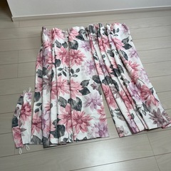花柄カーテン2枚セット
