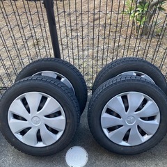 取引中　2018年製 ブリジストン VRX155/65-14 4本セット 三菱 eKワゴン eKスペース 純正スチール 4穴 PCD100 14×4.5J中古　エアーバルブ新品交換済