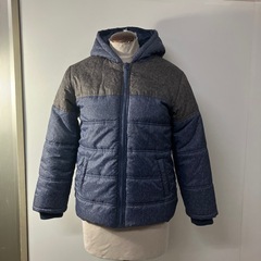 K2412-284 ikka ダウンジャケット ネイビー/グレー...