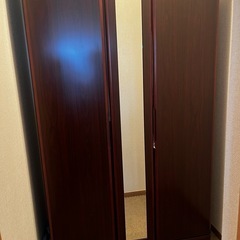 鏡付き箪笥クローゼット