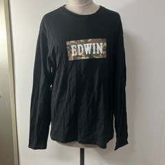 ☆値下げ☆K2412-286 EDWIN ロングTシャツ ブラッ...