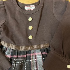 茶色ワンピース　size100の画像