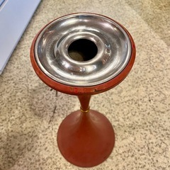 【池上店】 灰皿スタンド レトロ 灰皿 スタンド 臙脂色 インテリア ディスプレイ アンティーク ビンテージ 小道具 撮影 舞台美術 の画像