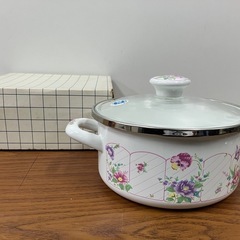 ☆値下げ☆N2412-287 昭和レトロ 両手鍋 未使用 熱源対応不明