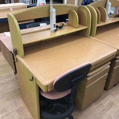 ★ジモティ割あり★  学習机 ナチュラル H117×W100×D...