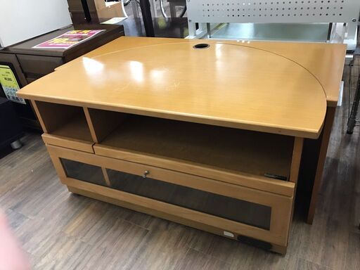 TV台 テレビ台 テレビボード 木製 半円形 【ジャングルジャングルイズミヤ広陵店】