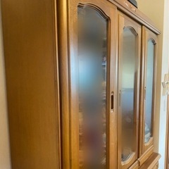 木製　キッチン収納　食器棚　の画像