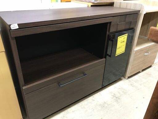 大川家具　ガルト 家電を並べて収納できるキッチンカウンター　120カウンター 120counter主婦に嬉しい大口サイズのキッチンカウンター 収納キッチンキャビネット 棚 台所 電子レンジ キッチン 北欧 堺市 石津 ジャングルジャングル石津