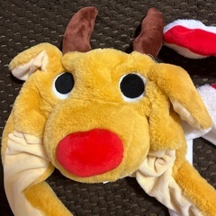 サンタ　トナカイ　ピコピコ帽子セットの画像