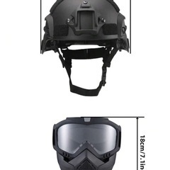 顔マスク 付き ヘルメットの画像